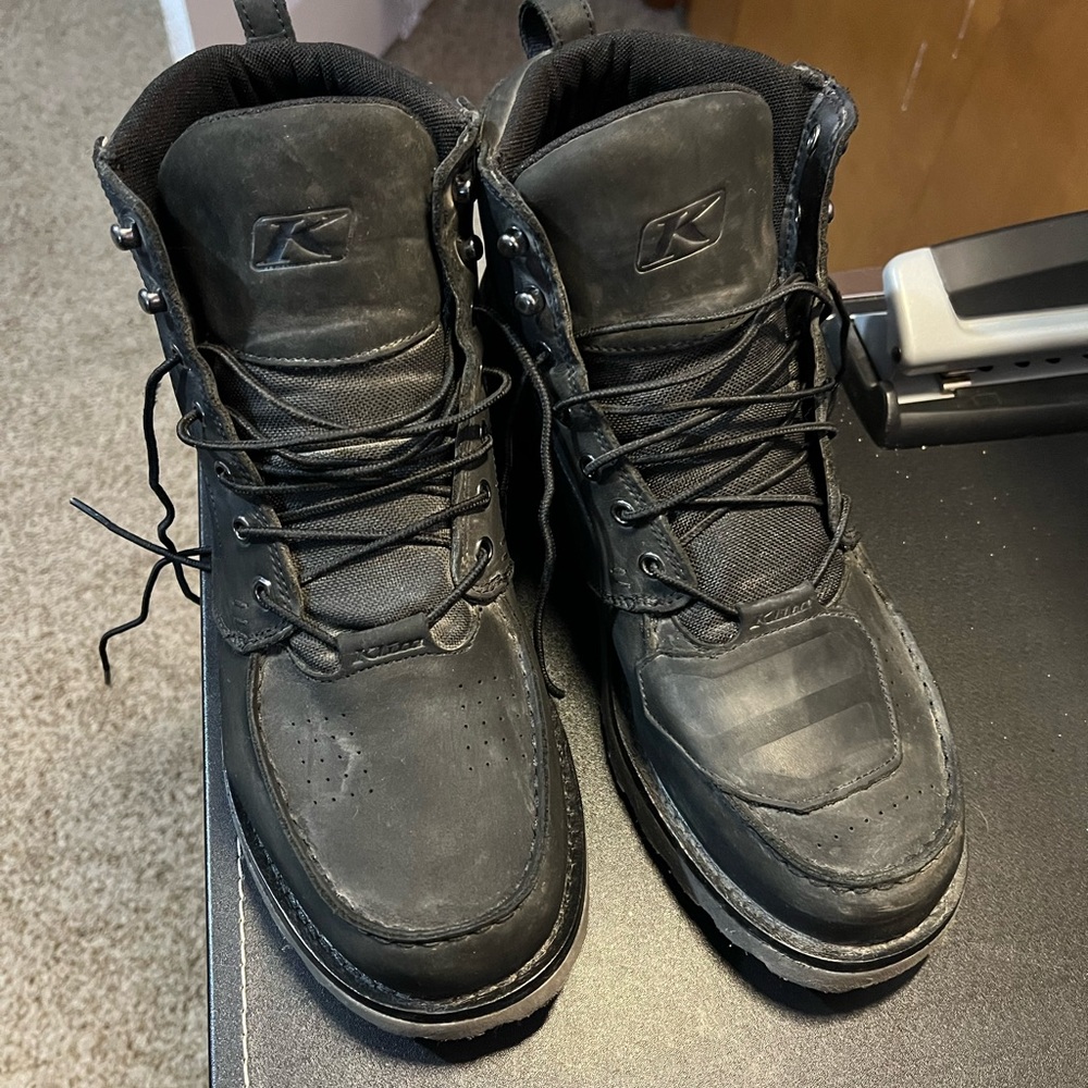 Klim Blak Jak men’s leather motorcycle boots. Worn on one ride. NOT waterproof.